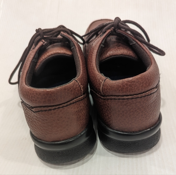OASIS men\'s brown leather comfort loafers walking shoes size 8 wide main image 11